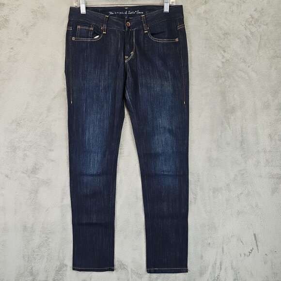 Levi's Eco 531 Low Skinny Jeans Womens Size 27 Dark Blue Stretch Green Tab - Picture 1 of 15